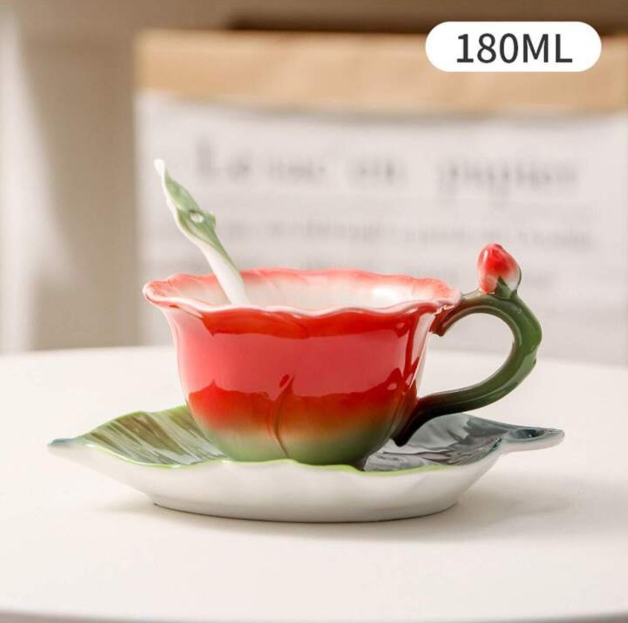 Enamel Rose Cup Set