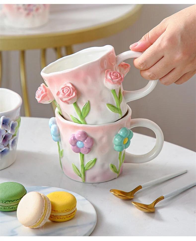 3D Flower Mugs