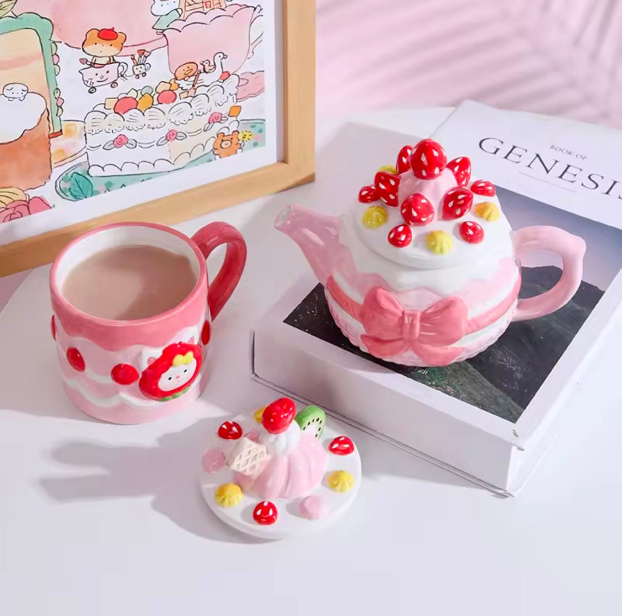 Strawberry Mug &bTeapot Set