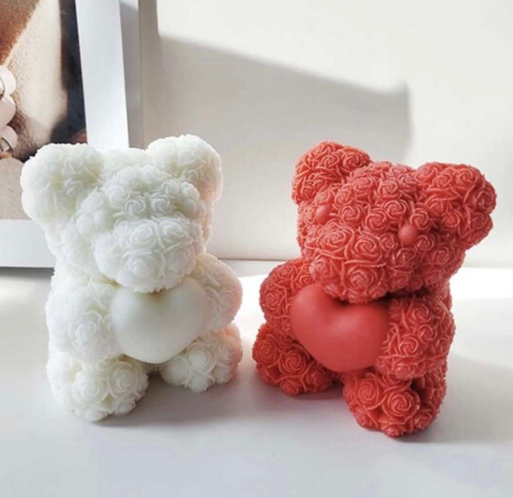 Heart Teddy Candles