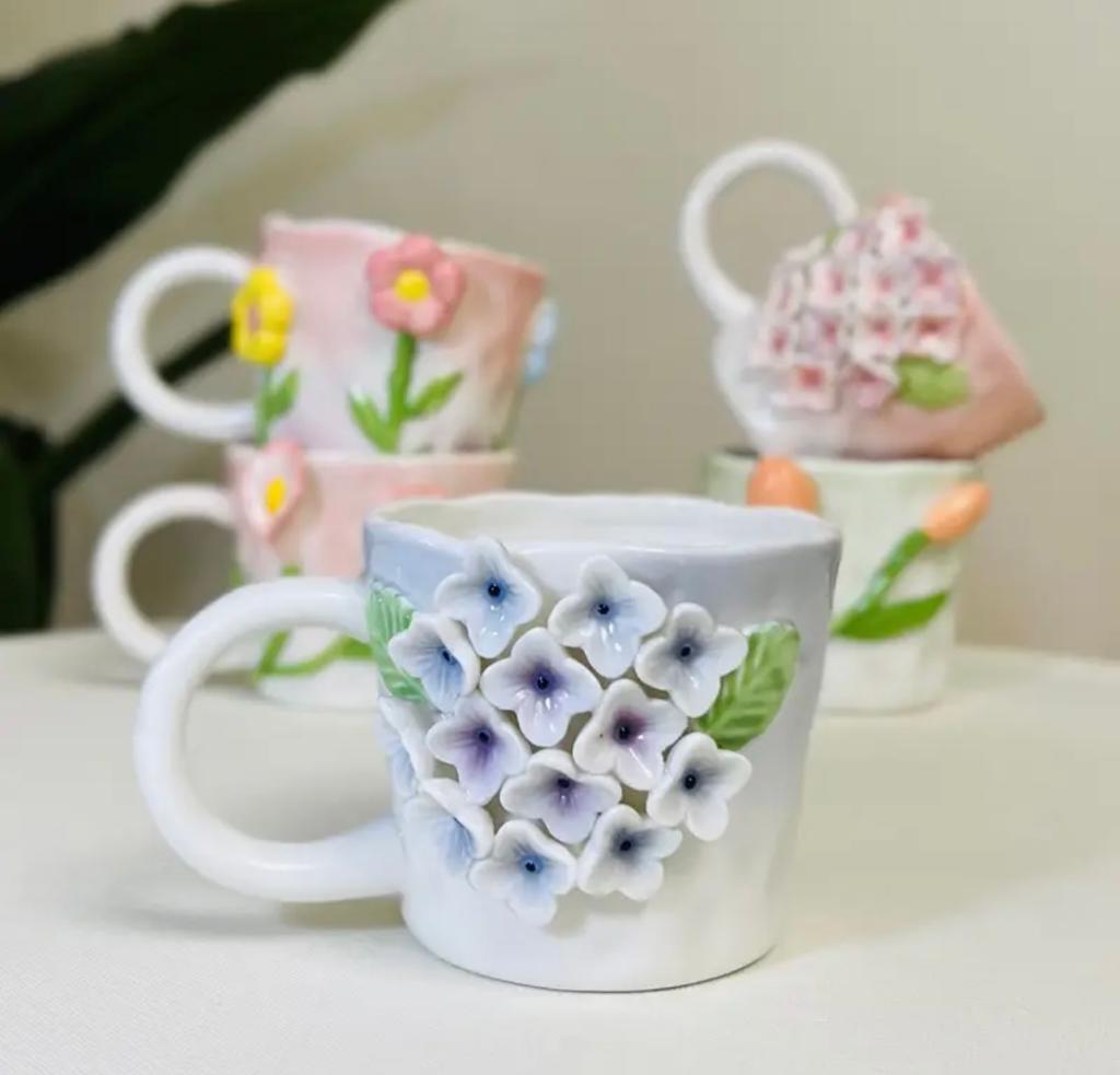 3D Flower Mugs