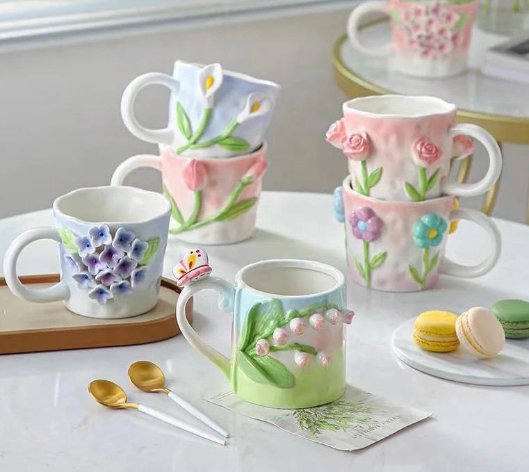 3D Flower Mugs