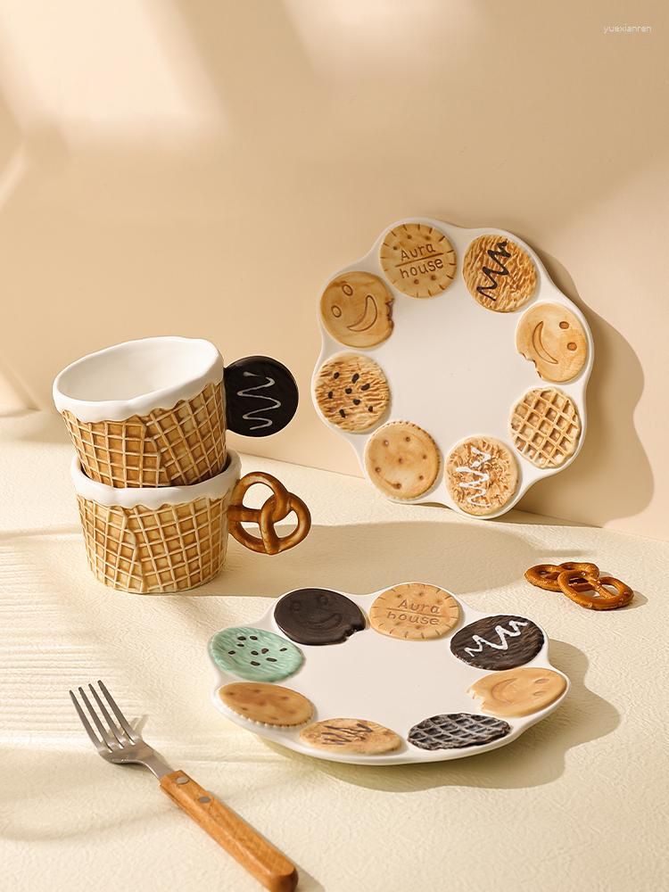 Waffle Cup & Plate Set