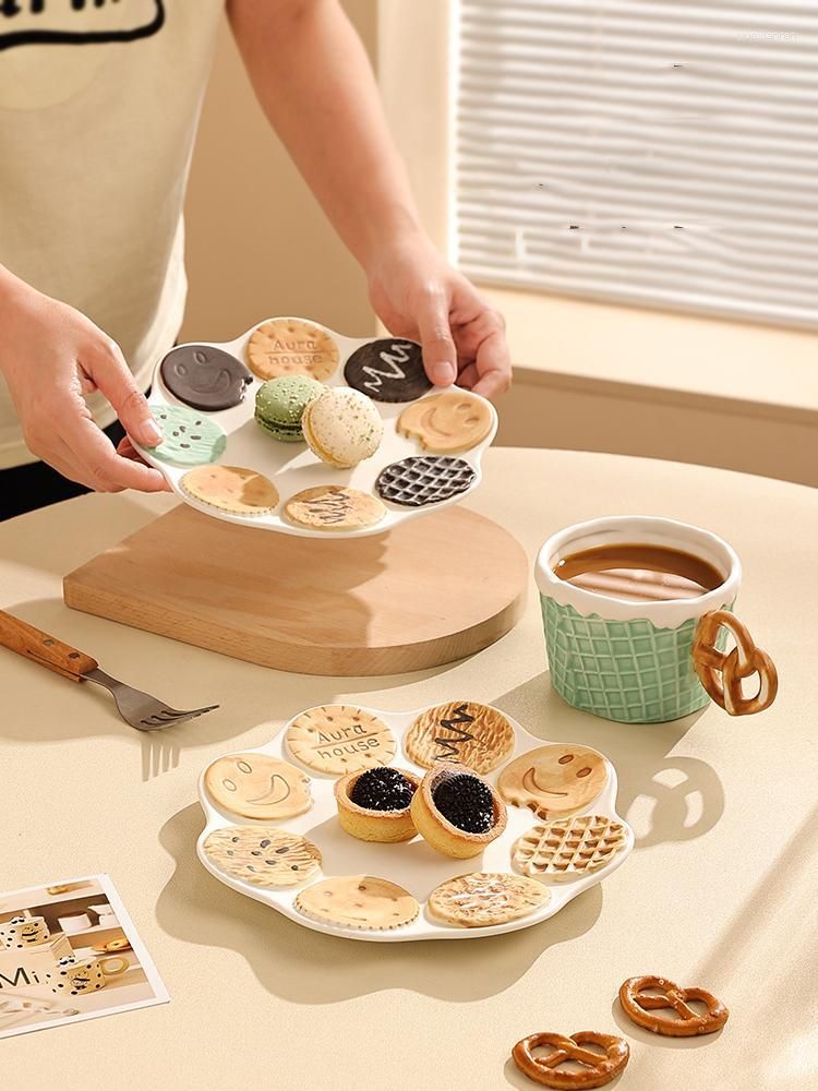 Waffle Cup & Plate Set