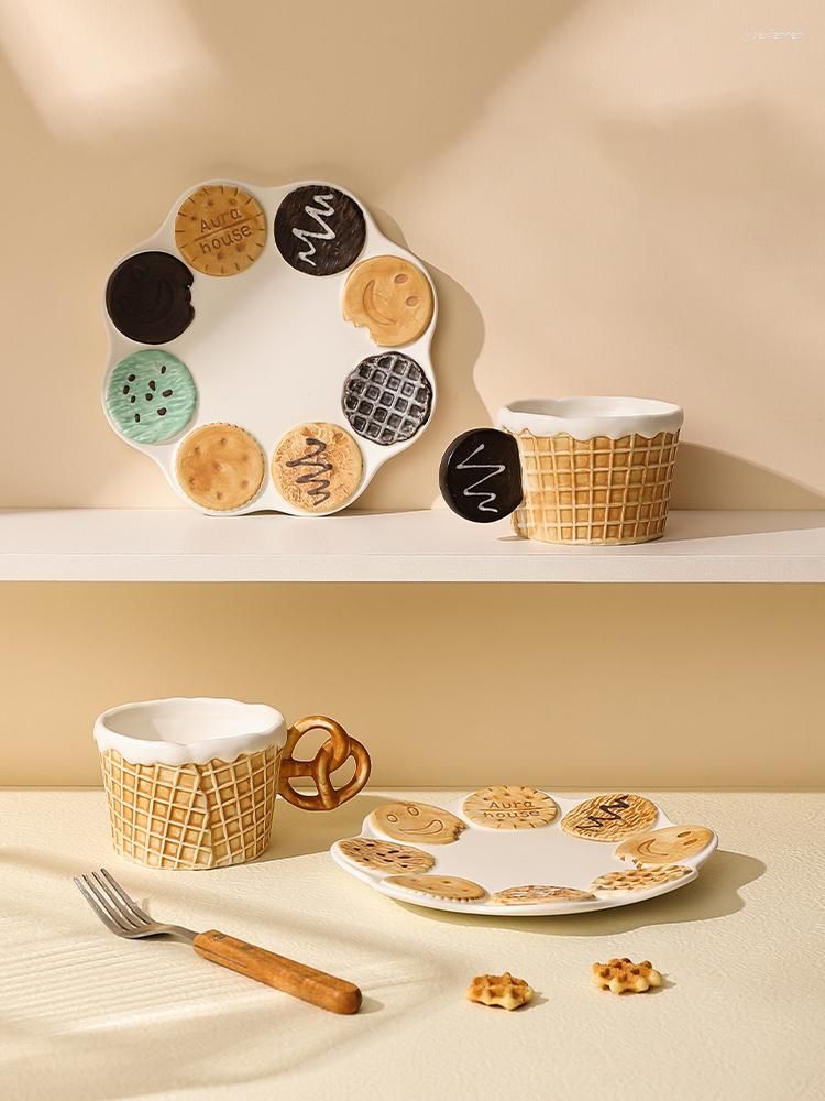 Waffle Cup & Plate Set