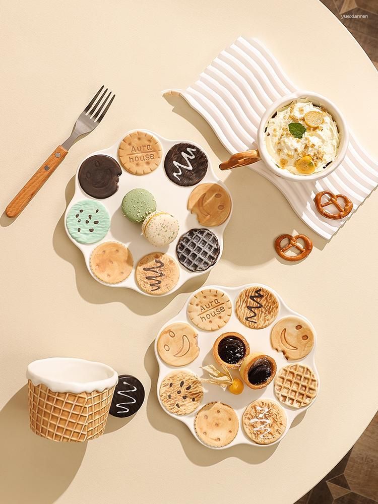 Waffle Cup & Plate Set