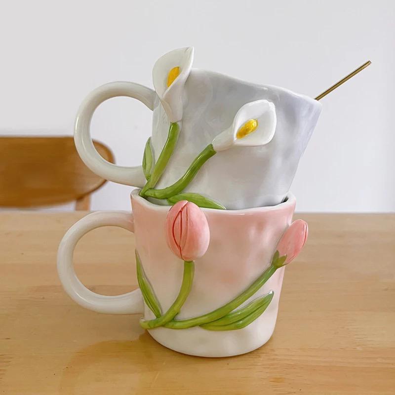 3D Flower Mugs